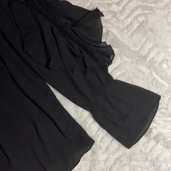 CLOSING SALE Ruffle Top w/ Sheer Polka Dots - Picture 5 of 8